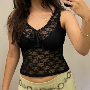 Brandy Melville Black Lace Camisole